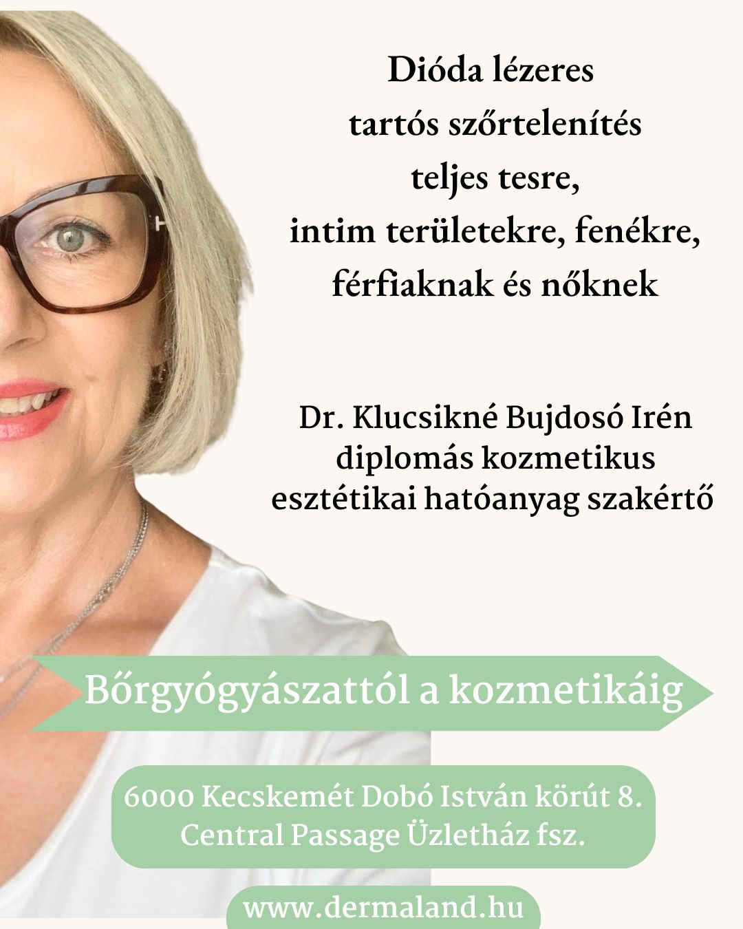 hifu, mezoterápia, thermage, rádiofrekvenciás antiaging, noage, ráncfeltöltés, kecskeméti kozmetikus, dermaland kozmetika, lézeres szőrtelenítés, intim, teljes test, fenék